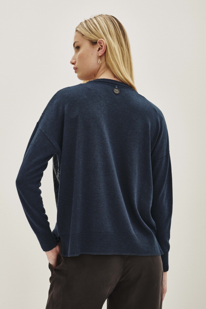 Sweater Sequins Petroleo