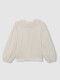 Camiseta Con Cuello Grande Troquelado Blanco Roto