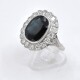 Anillo Nuevo En Platino, Zafiro Y Brillantes Anillo Nuevo En Platino, Zafiro Y Brillantes