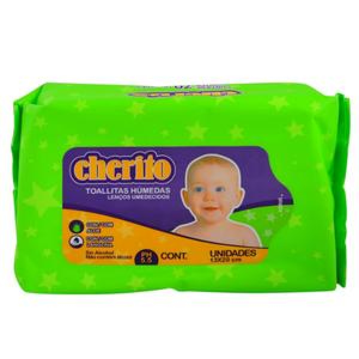 Toallitas Húmedas Cherito con Lanolina x100 Plano – Higiene Suave 