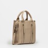 Cartera de Mano Oak en Efecto Cuero Liso Natural