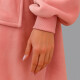 Buzo Manta Con Capucha Polar y Corderito unisex Rosa