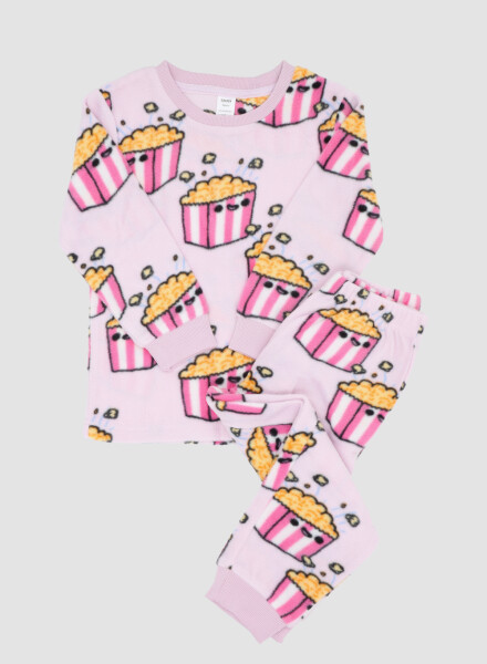 Pijama infantil polar pop vibes Lila