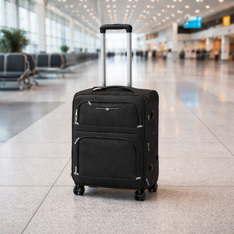 Valija de Tela Oxford con Ruedas 24' Negro