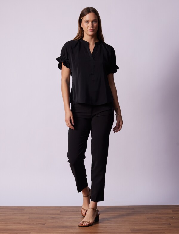 Blusa Frunce Espalda NEGRO