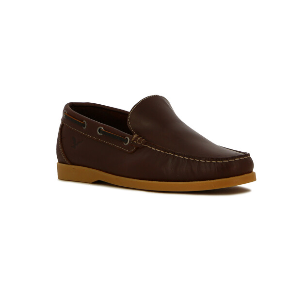 Starsax Zapato Mocasin Cuero Pup Tabaco