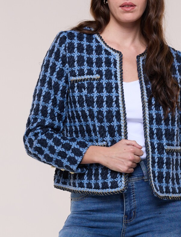 Chaqueta Boucle Tweed AZUL/MULTI