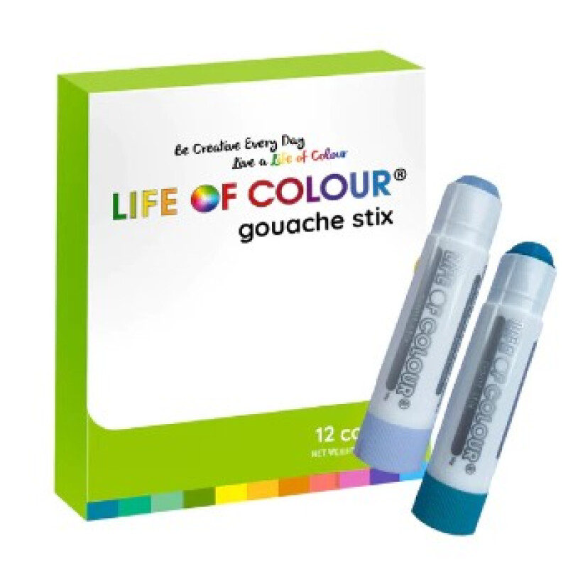 Tempera en barra- 12 Colores Life Of Colour Unica