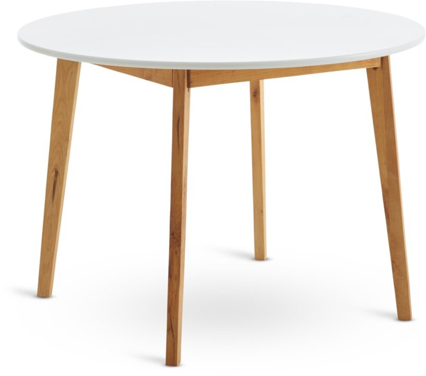 Mesa de comedor JEGIND Ø105 blanco/natural 
