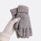 Guantes De Punto Térmicos Diseño Rombos Gris