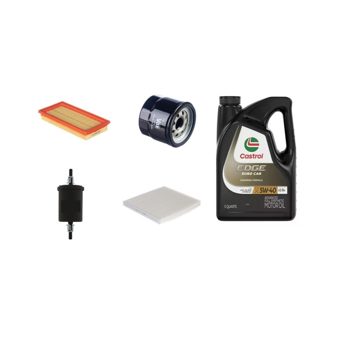 KIT DE FILTROS Y ACEITE 5W40 CASTROL 