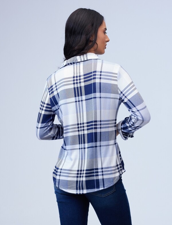 Camisa Soft Cuadrille AZUL/BLANCO