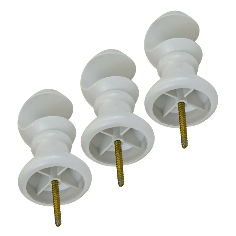 Barrote cortina de metal 2,5 m + 3 Soportes BLANCO