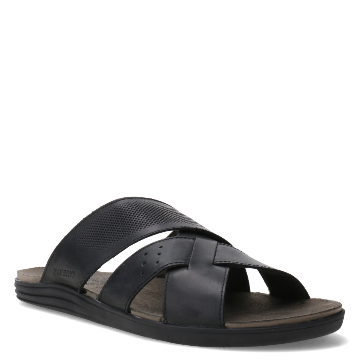 Sandalia de Hombre Freeway Casual - Negro (Cuero Graso) 