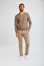 SWEATER CUELLO V TAUPE