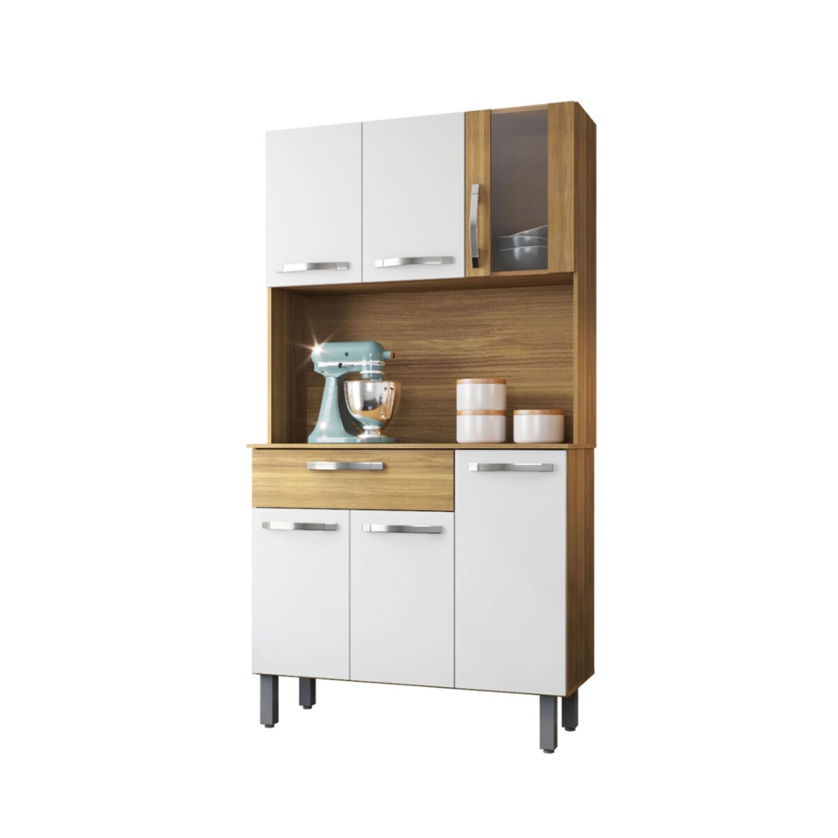Kit Cocina Abba 920 6 Puertas 1 Cajón Paris Fiorello Freijo | Blanco 