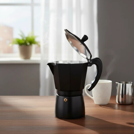 Cafetera Italiana en Aluminio 9 tazas Negro