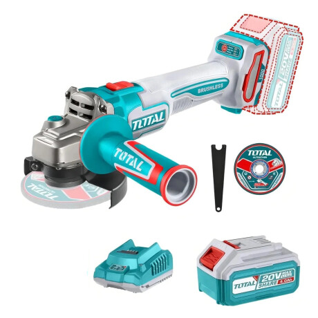 Amoladora Brushless a Batería TOTAL 20V Amoladora Brushless a Batería TOTAL 20V
