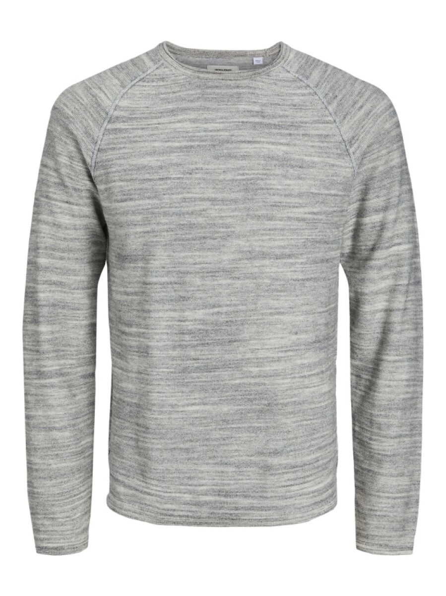 Sweater Hunion Tejido Jaspeado Y Ligero - Light Grey Melange 