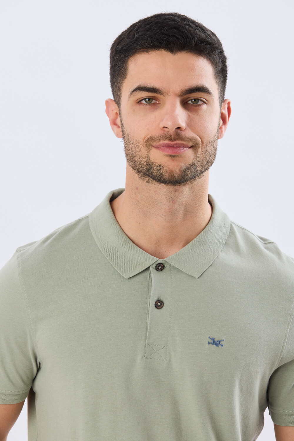 REMERA POLO LISA JERSEY Pistacho