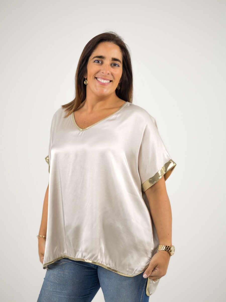 Blusa de seda lisa Blusa de seda lisa