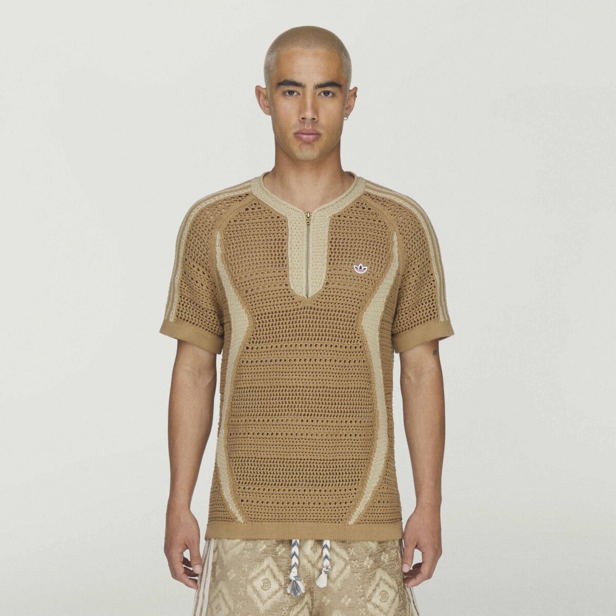 Remera Adidas CLOT Knit Jersey by Edison Chen - Beige 