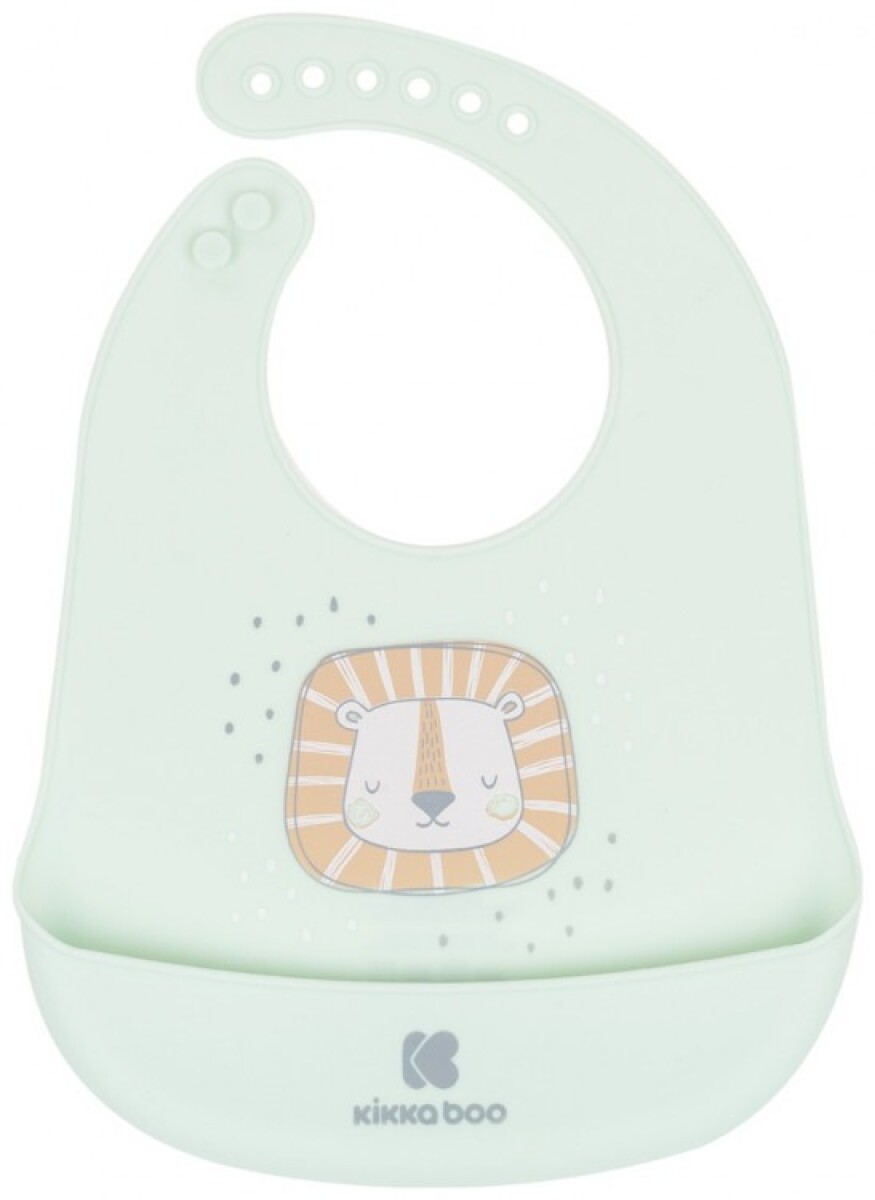 Babero silicona KIKKABOO - verde agua 