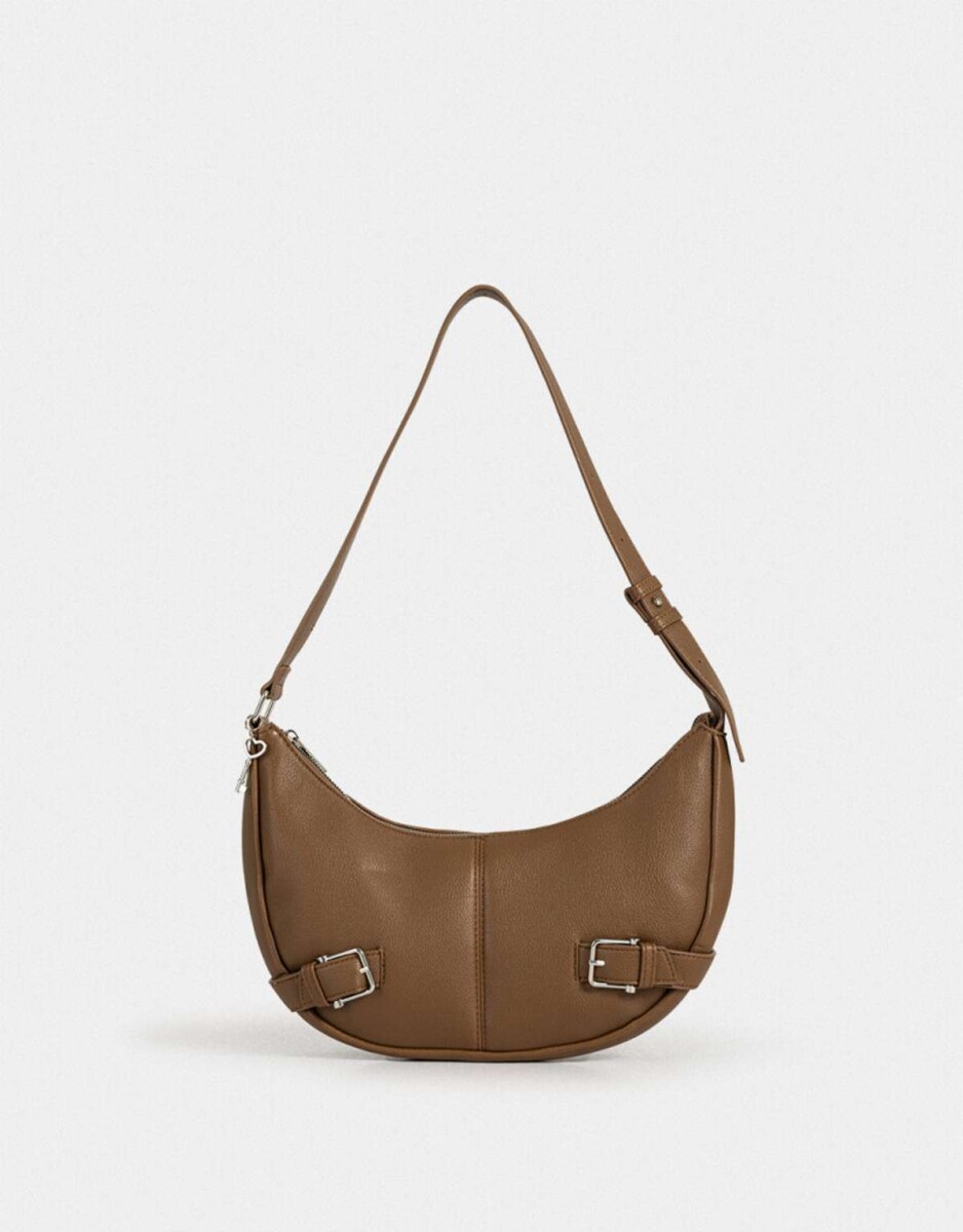 Bandolera Con Hebillas - Marron Camel 