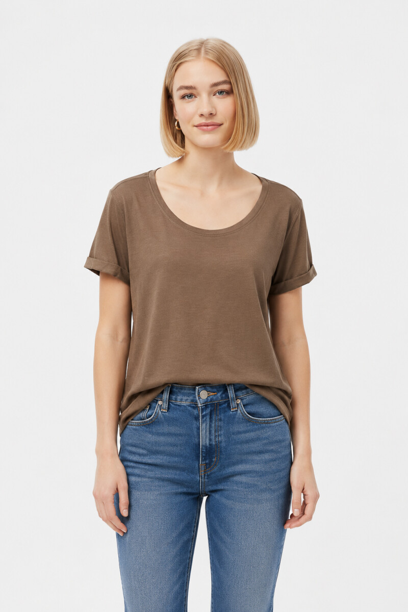 Remera Cordata - Taupe / Mink / Vison 