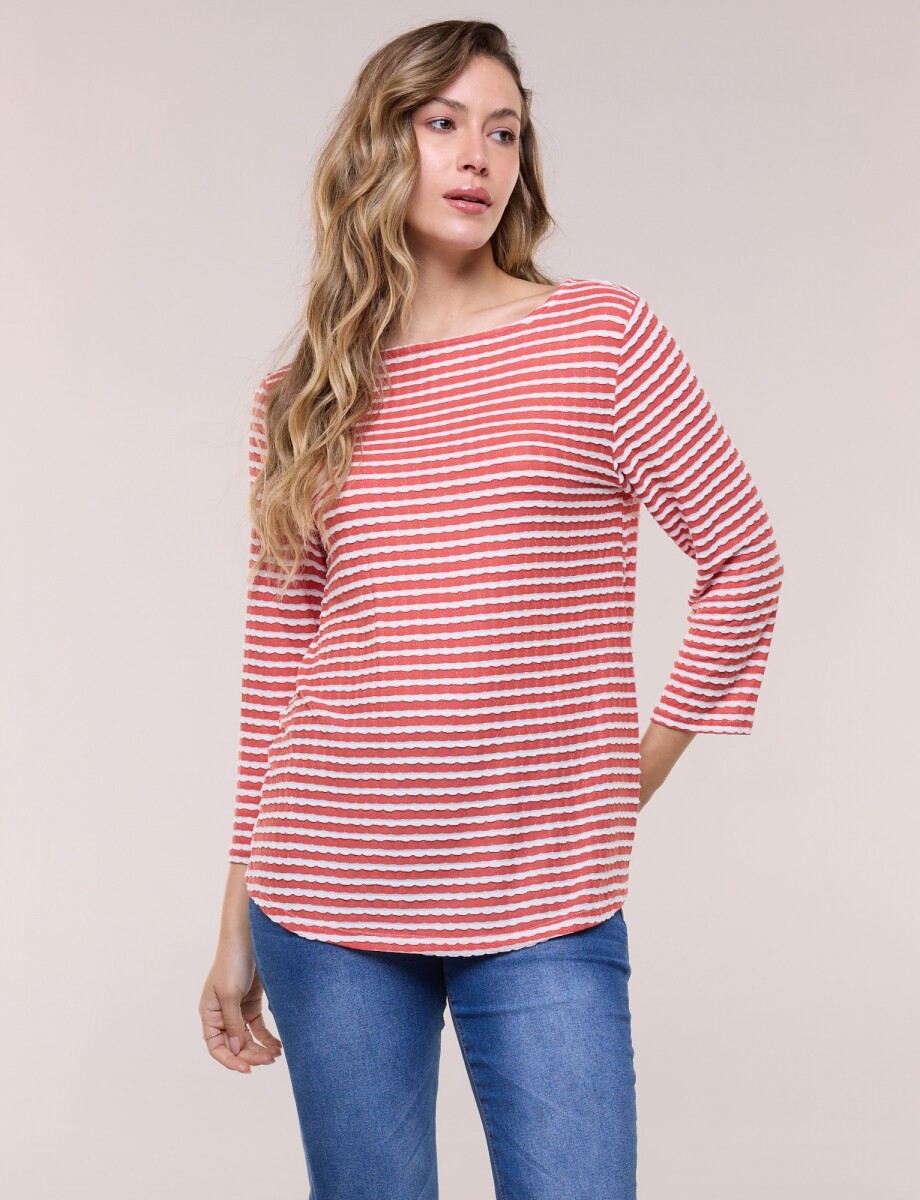 Blusa Marinera Manga 3/4 - Rojo 