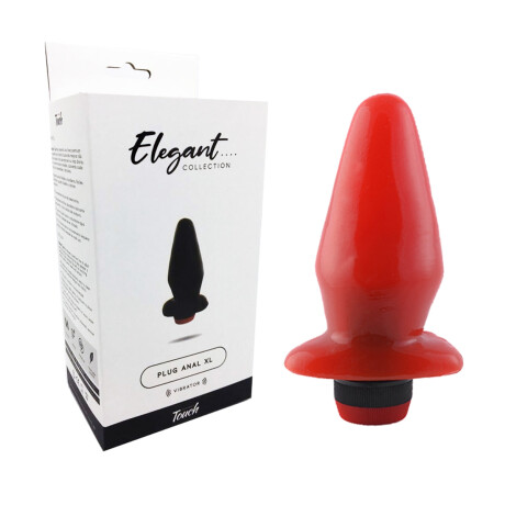 Estaca Anal XXL Con Vibrador Rojo