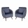 Pack x2 Sillón poltrona 1 cuerpo Lumax Kira nórdico de tela Gris