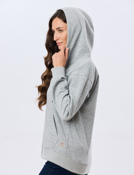 CAMPERA DE ALGODÓN CON CAPUCHA Gris Claro