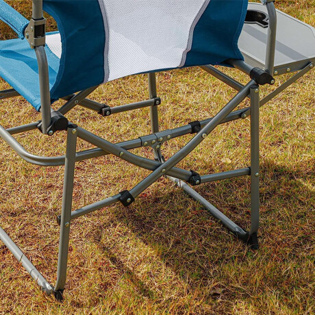 Silla Director Plegable Portable Acero c/ Mesa Playa Camping Verde