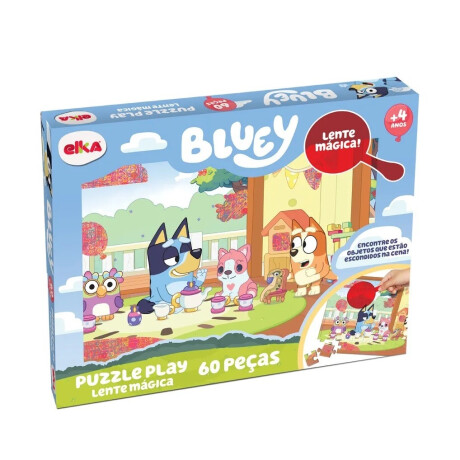 Puzzle Play 60 Peças - Lente Mágica - Bluey Puzzle Play 60 Peças - Lente Mágica - Bluey