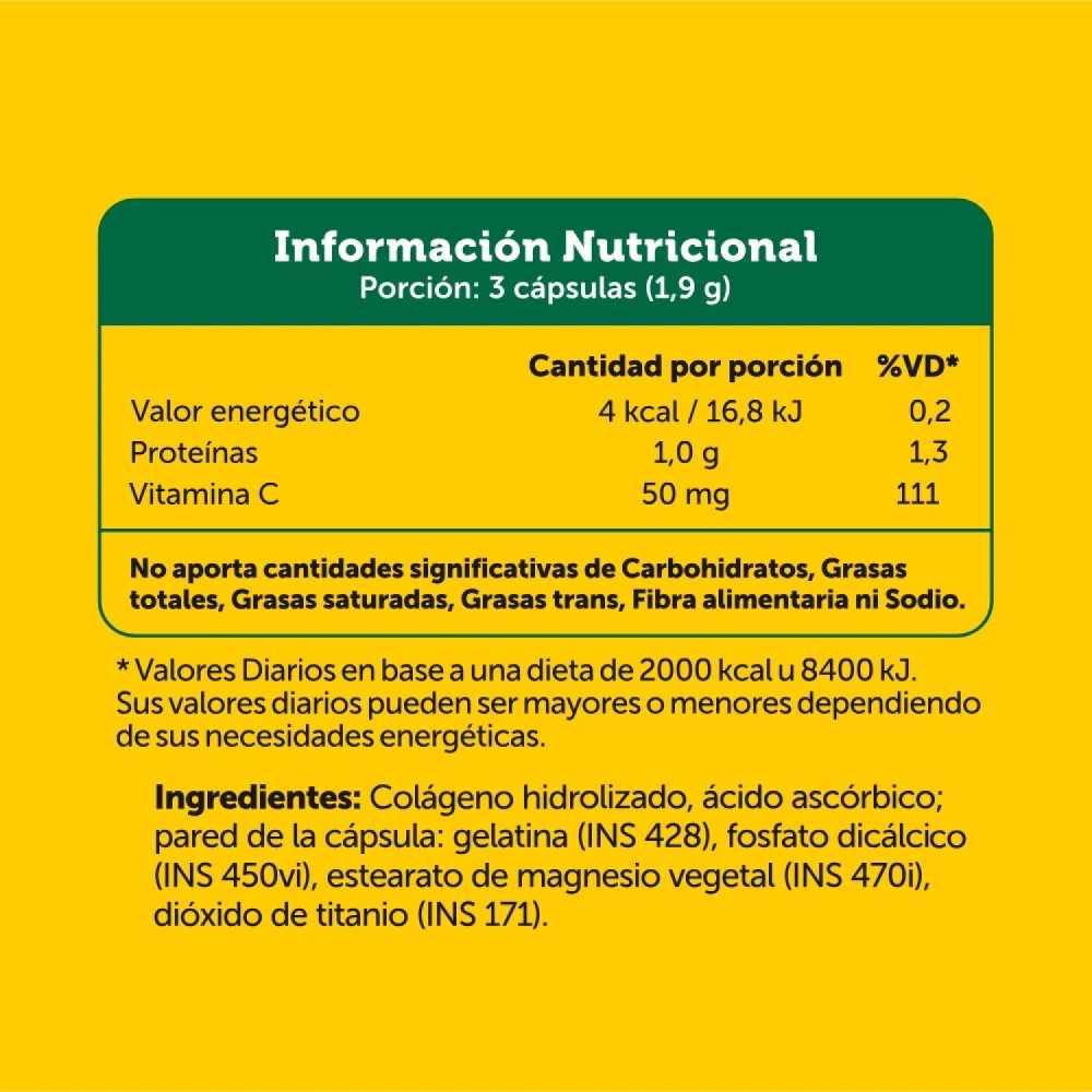 Collagen C Natural Life | Colágeno Hidrolizado + Vitamina C | 120 Cápsulas Collagen C Natural Life | Colágeno Hidrolizado + Vitamina C | 120 Cápsulas