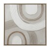 CUADRO C/DET BEIGE Y RELIEVE 90X90CM Unica