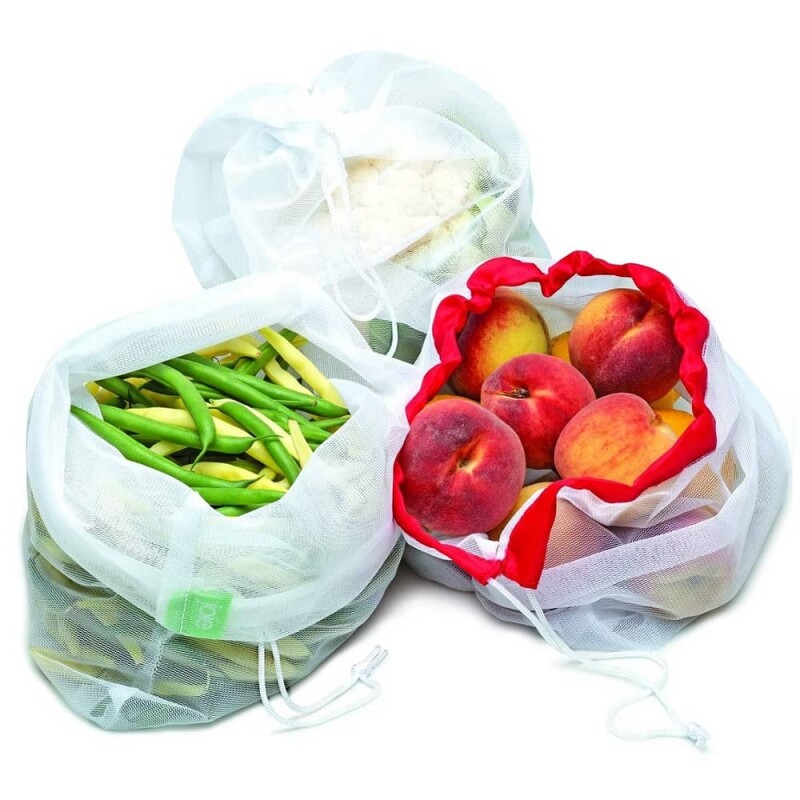 Bolsas de Malla Reutilizables Set de 5 Bolsas de Malla Reutilizables Set de 5