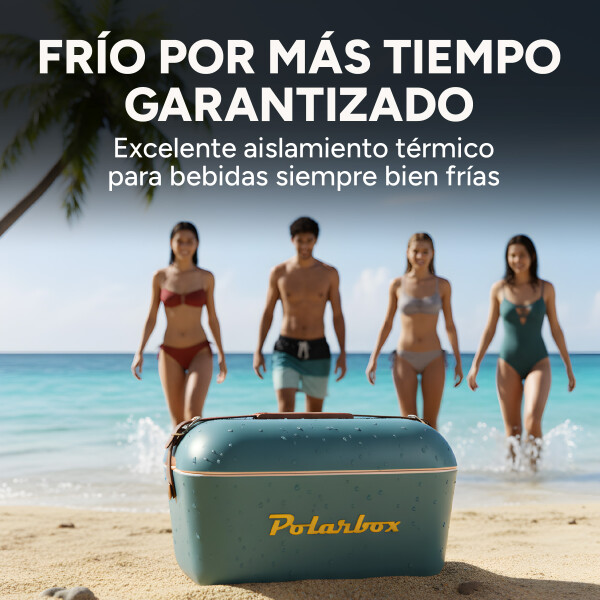 Conservadora Hielera Vintage 20L Litros Latas Hielo Polarbox Color Azul