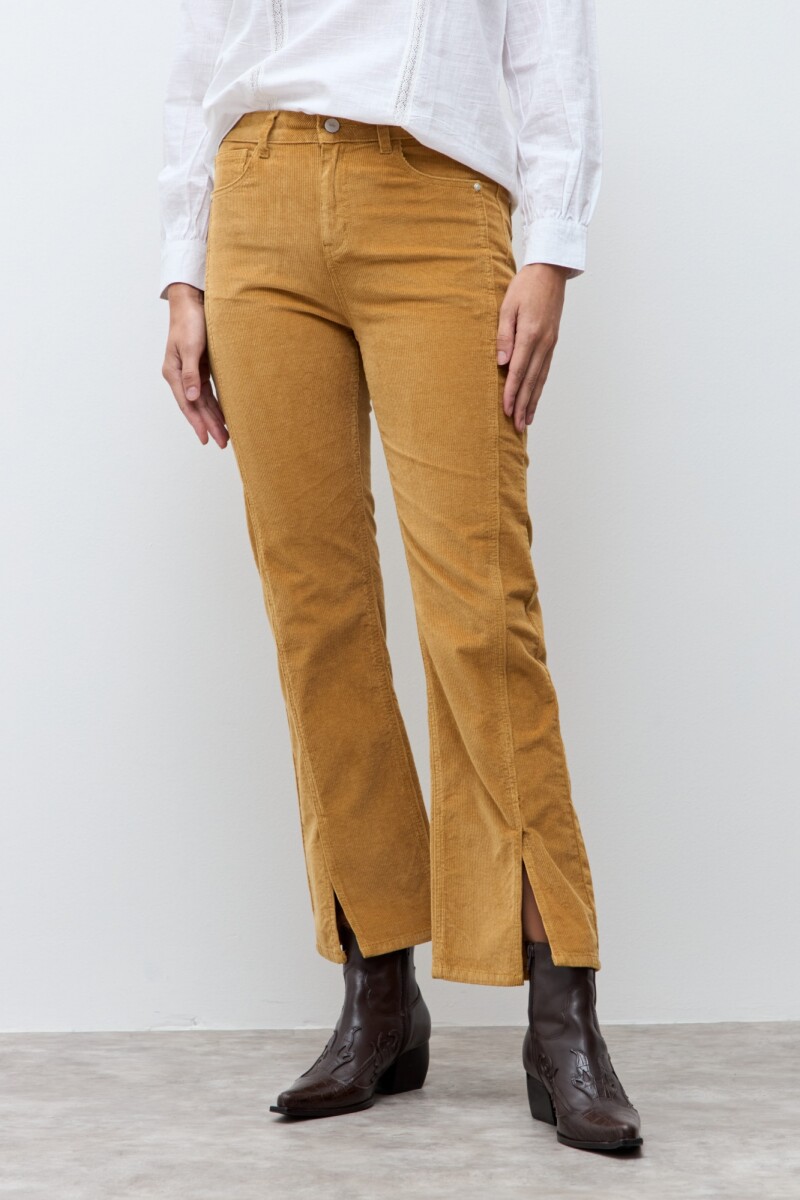 Pantalón Donna de pana ocre