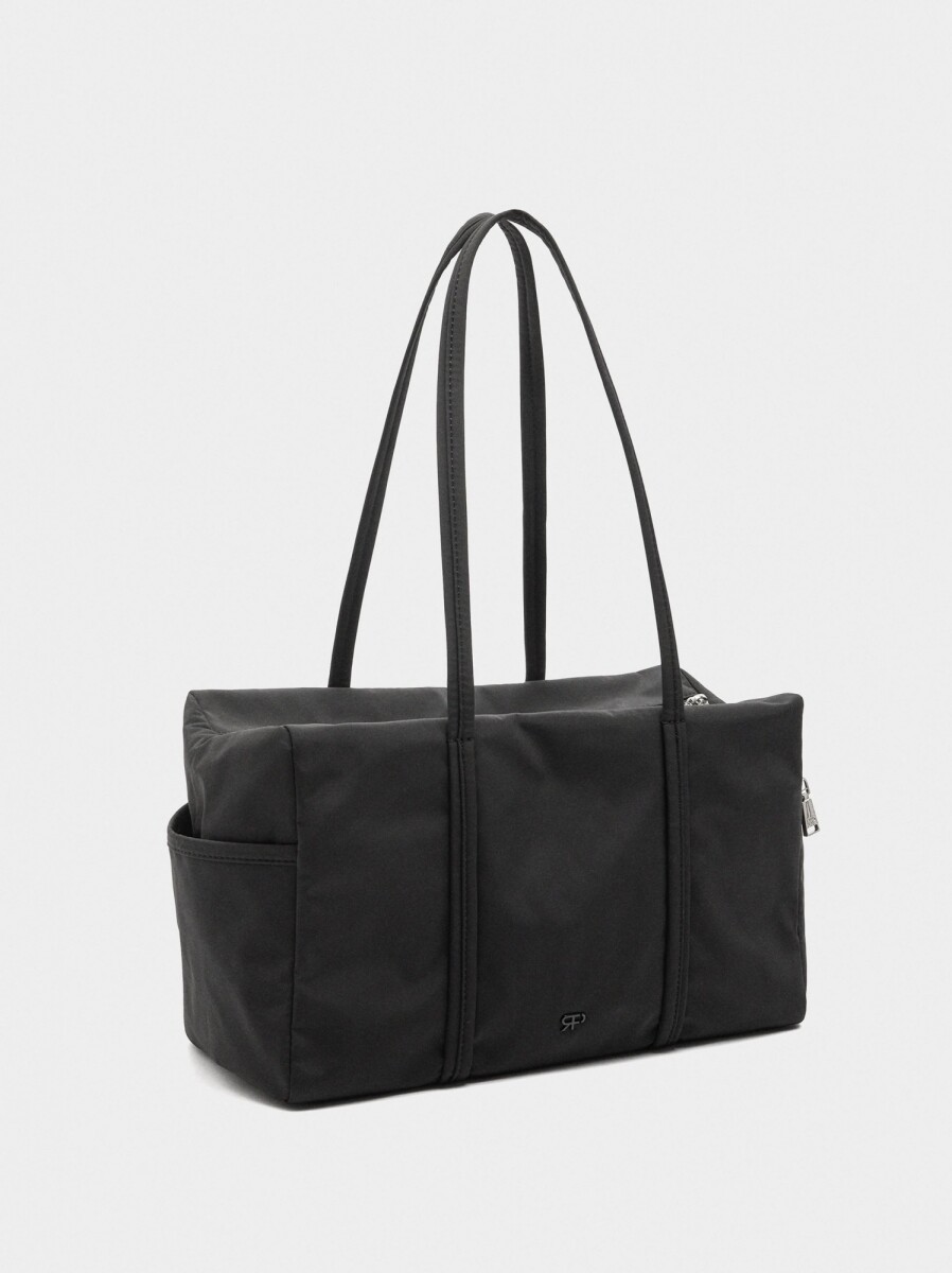 Bolso Bowling De Nylon - negro 