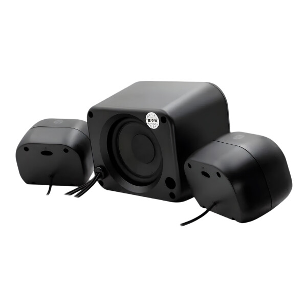 Mini Home Theater 2.1 Hp Parlantes + Subwoofer Plug Jack Led Color Gris