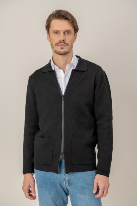 Overshirt zipper Negra
