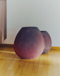 Jarrón Rovena de vidrio burdeos 43,5 cm