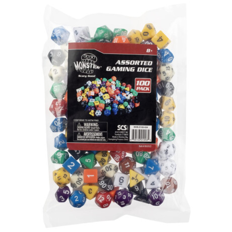 Monster 100 Dados Al Azar de varios colores Monster 100 Dados Al Azar de varios colores