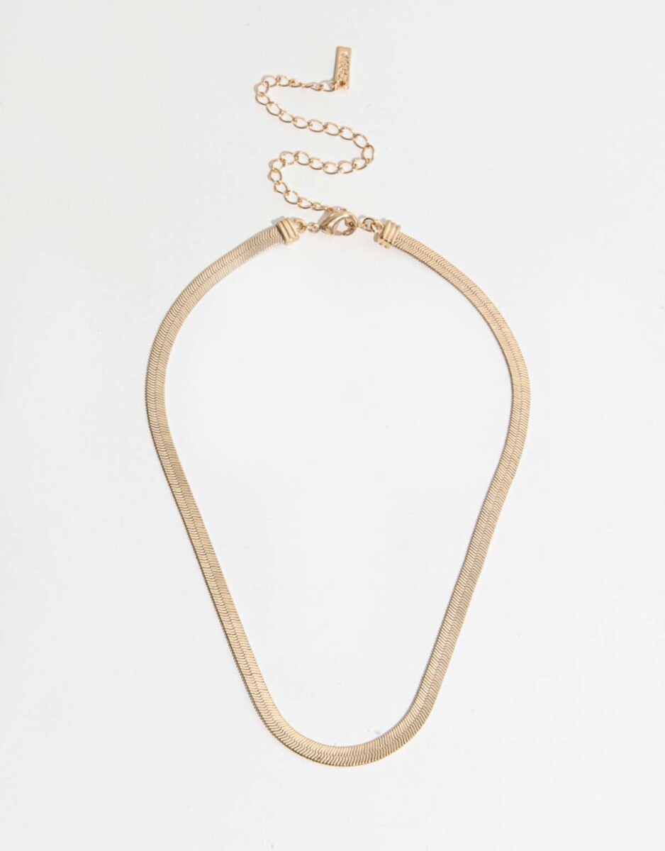 Cadena Chata Bañada En Oro - Dorado 