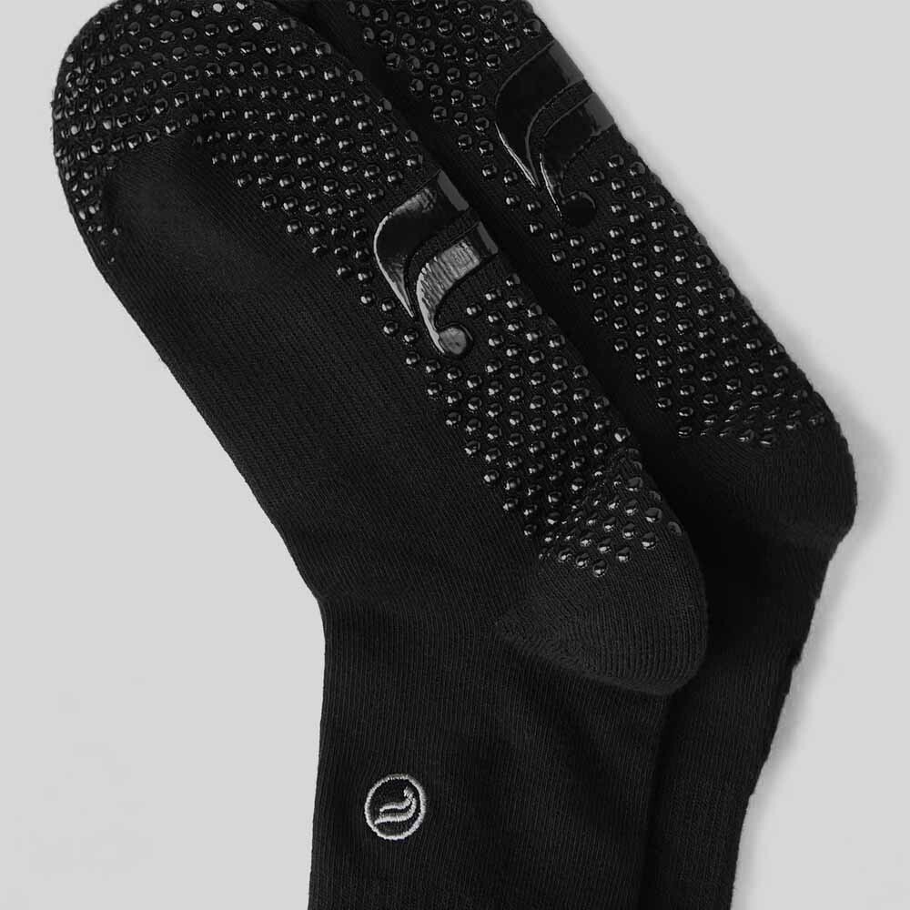Medias The Powerhouse Quarter Crew Grip Sock Hombre Black