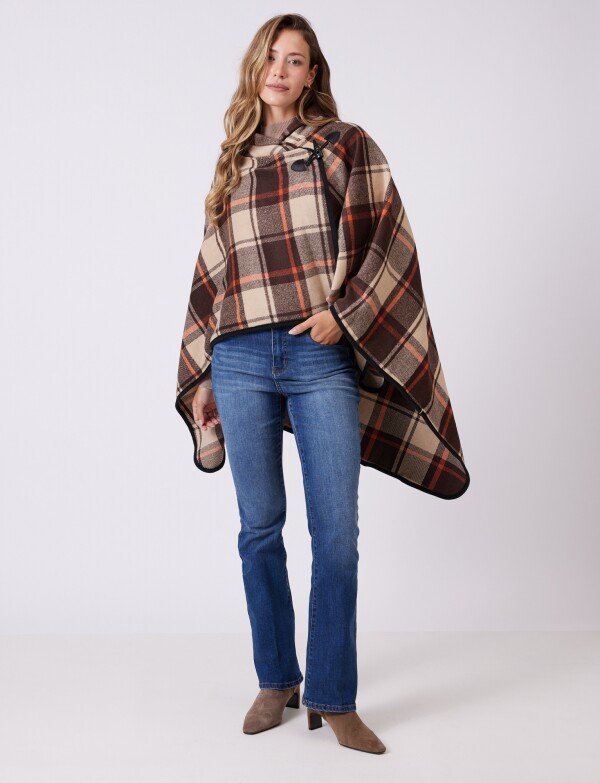 Capa Cuadros MULTI/MARRON