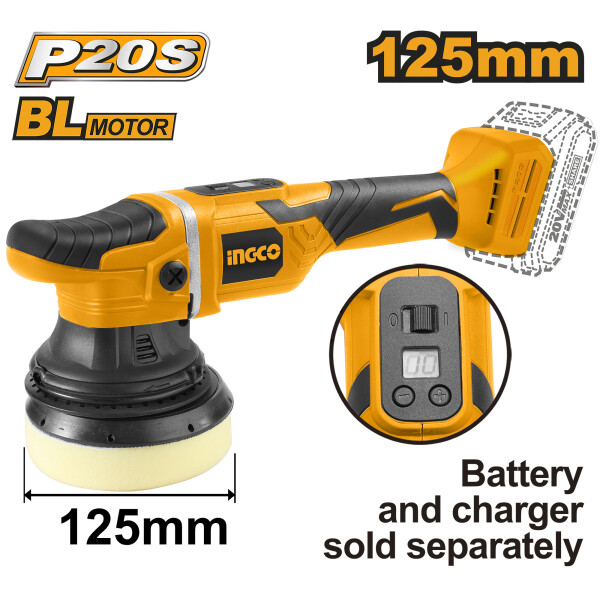 LUSTRA PULIDORA P20S 20V 125MM INGCO APLI2002 LUSTRA PULIDORA P20S 20V 125MM INGCO APLI2002