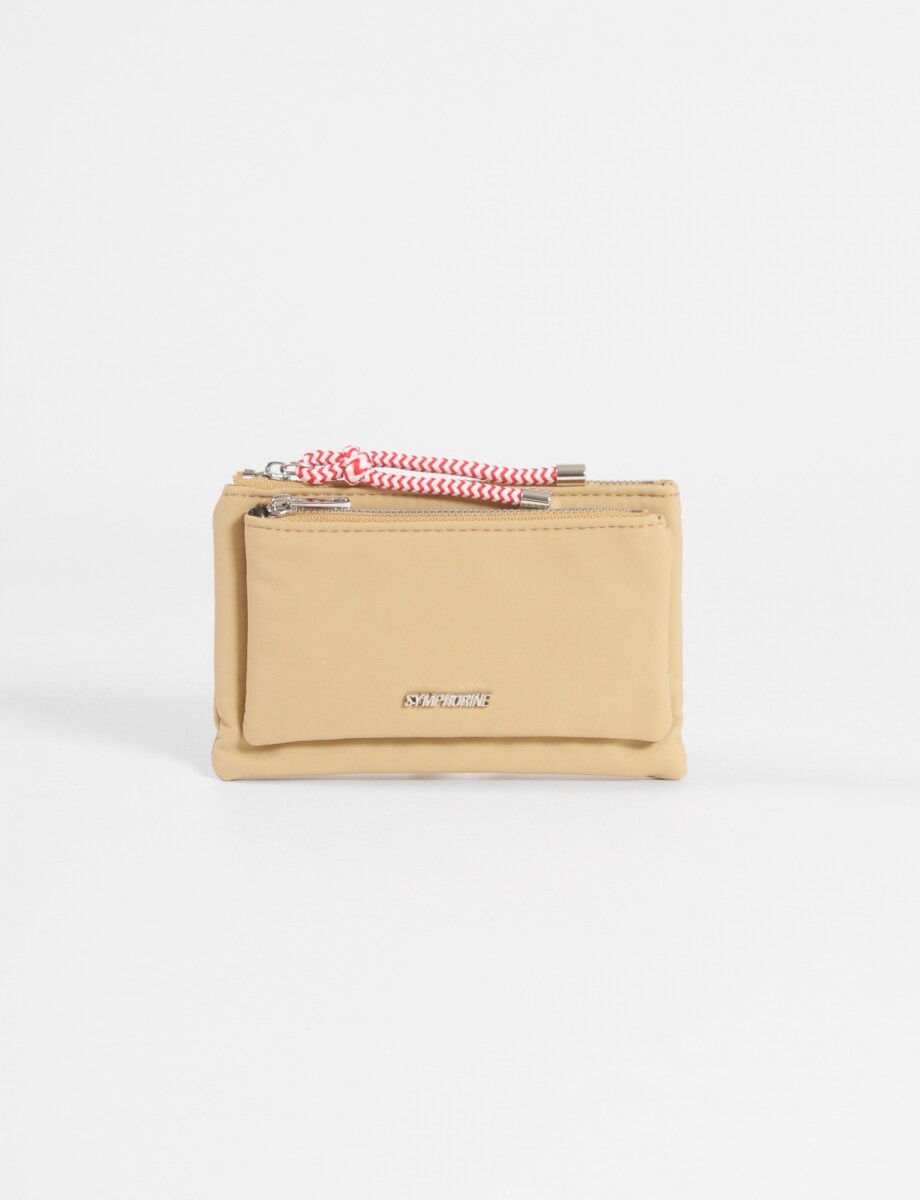 Monedero de tela - beige 